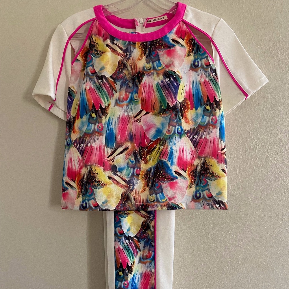 Mustard Seed Short Sleeve Top & Pant Set XS